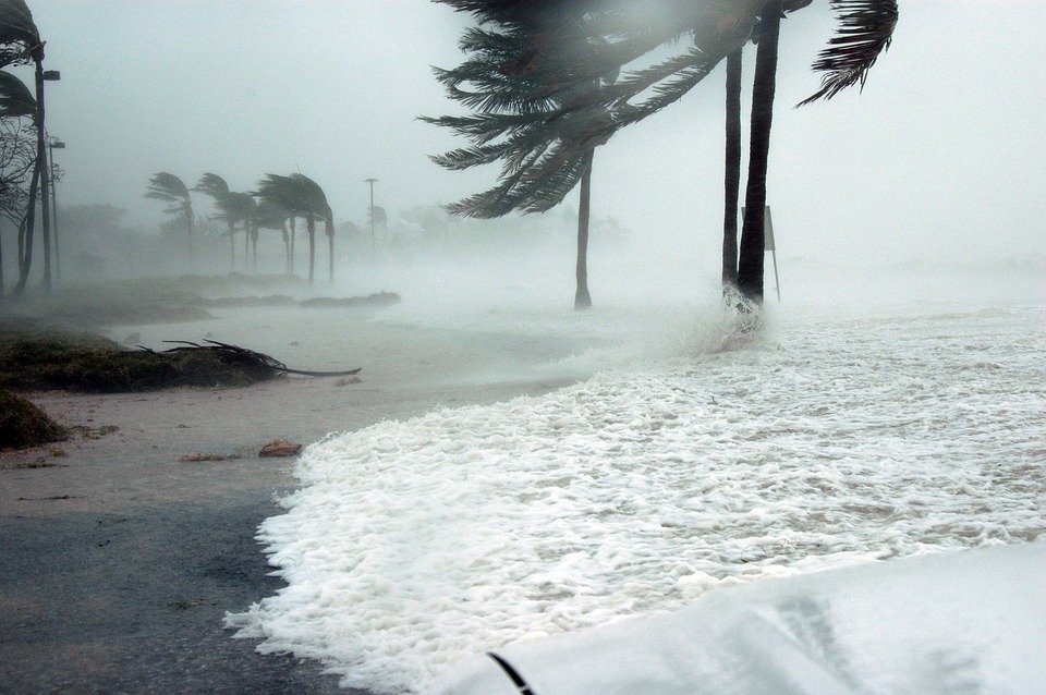 Tropical Storm Hitting Beach