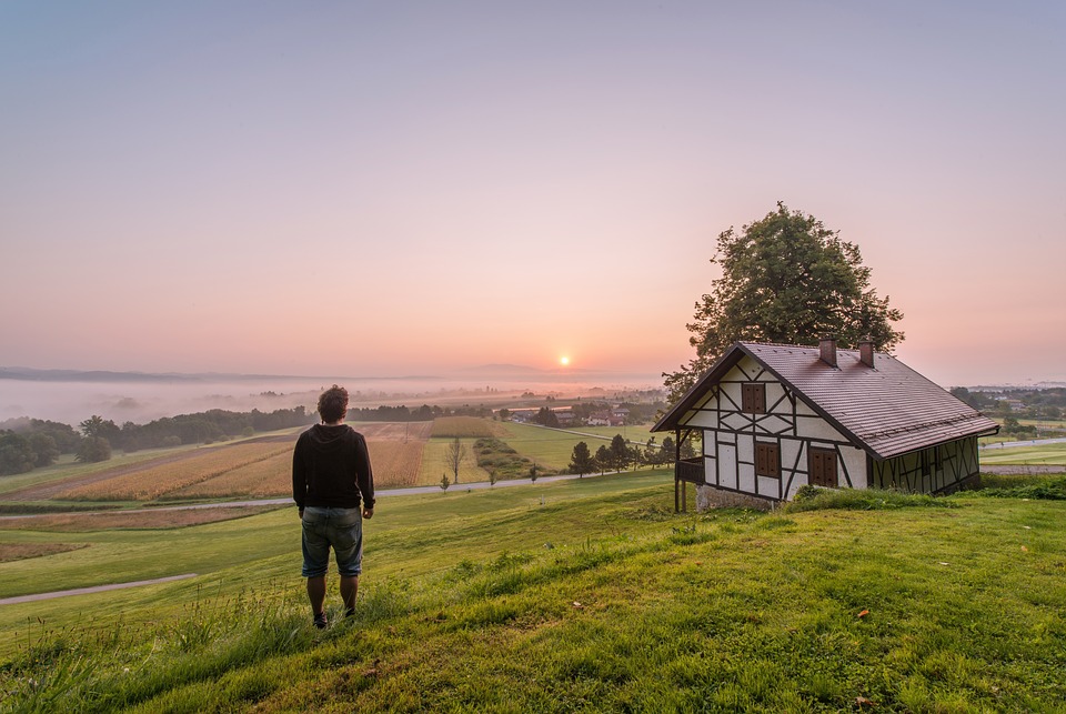 Man Standing In the Countryside