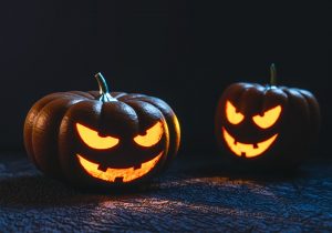 Two Carved Pumpkins