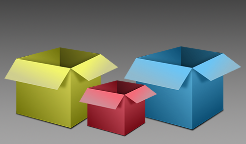 multicolored cardboard boxes