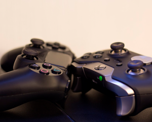 Two Video Game Controllers