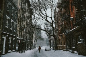 Snowy New York Street