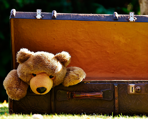 pack stuffed animals in boxes