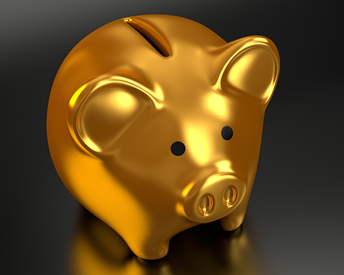 gold piggybank