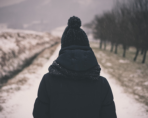 girl wearing winter clothing