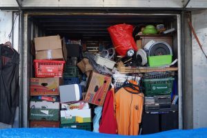 storage unit filled with belongings