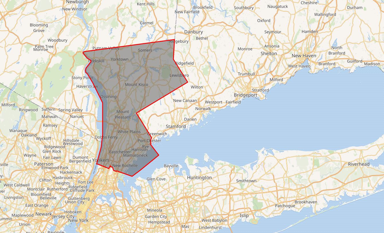 Westchester County Zip Code Map