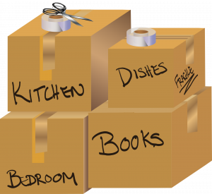 labeled moving boxes