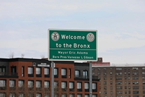 welcome to bronx sign