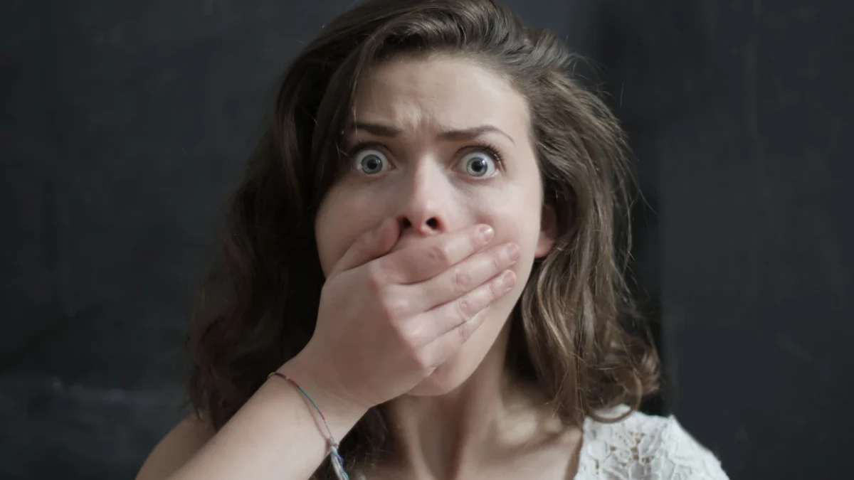 woman in shock on move day