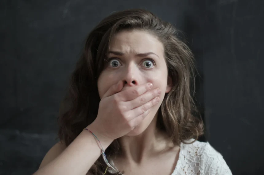 woman in shock on move day
